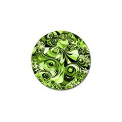 Retro Green Abstract Golf Ball Marker 10 Pack