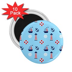 Sailing The Bay 2.25  Button Magnet (10 pack)