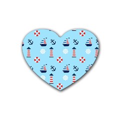 Sailing The Bay Drink Coasters 4 Pack (Heart) 