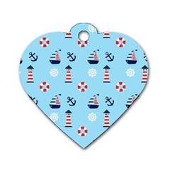 Sailing The Bay Dog Tag Heart (two Sided) by StuffOrSomething