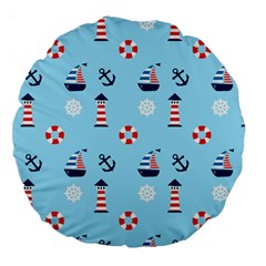 Sailing The Bay 18  Premium Round Cushion  by StuffOrSomething