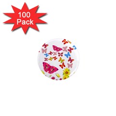 Butterfly Beauty 1  Mini Button Magnet (100 Pack) by StuffOrSomething