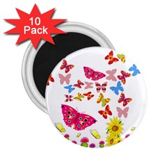 Butterfly Beauty 2 25  Button Magnet (10 Pack) by StuffOrSomething