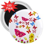 Butterfly Beauty 3  Button Magnet (100 pack) Front