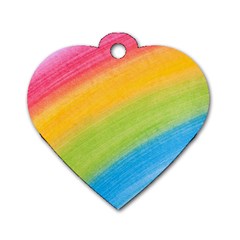Acrylic Rainbow Dog Tag Heart (one Sided)  by StuffOrSomething