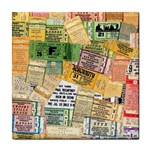 Retro Concert Tickets Ceramic Tile Front