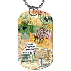 Retro Concert Tickets Dog Tag (one Sided)