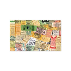 Retro Concert Tickets Sticker 10 Pack (rectangle)