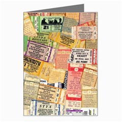 Retro Concert Tickets Greeting Card