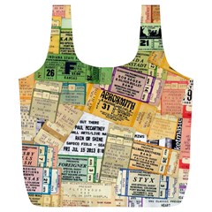 Retro Concert Tickets Reusable Bag (xl) by StuffOrSomething