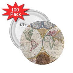 1794 World Map 2.25  Button (100 pack)