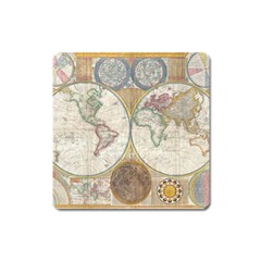 1794 World Map Magnet (Square)