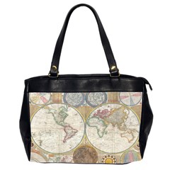 1794 World Map Oversize Office Handbag (Two Sides)