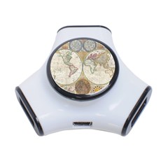 1794 World Map 3 Port USB Hub