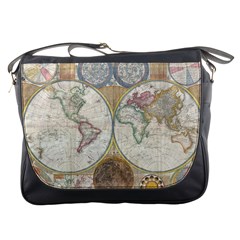 1794 World Map Messenger Bag by StuffOrSomething