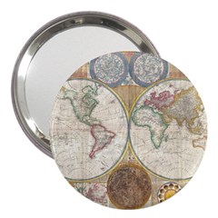 1794 World Map 3  Handbag Mirror