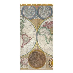 1794 World Map Shower Curtain 36  x 72  (Stall)