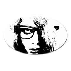 Hipster Zombie Girl Magnet (oval) by chivieridesigns