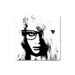 Hipster Zombie Girl Magnet (square) by chivieridesigns