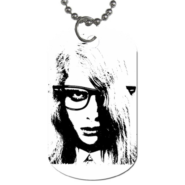 Hipster Zombie Girl Dog Tag (One Sided)