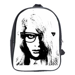 Hipster Zombie Girl School Bag (large)