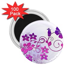 Floral Garden 2 25  Button Magnet (100 Pack) by Colorfulart23