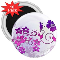 Floral Garden 3  Button Magnet (10 Pack) by Colorfulart23