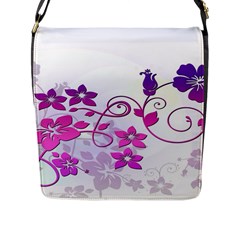 Floral Garden Flap Closure Messenger Bag (large) by Colorfulart23