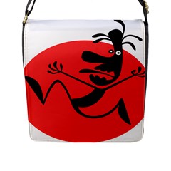 Running Man Flap Closure Messenger Bag (large) by StuffOrSomething