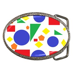 Random Geometrics Belt Buckle (oval) by StuffOrSomething