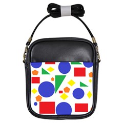 Random Geometrics Girl s Sling Bag by StuffOrSomething