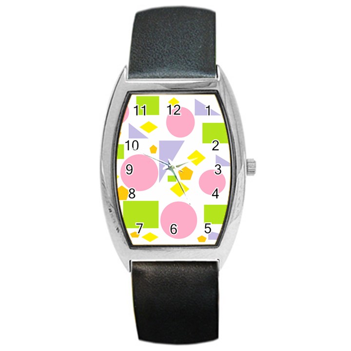 Spring Geometrics Tonneau Leather Watch