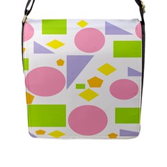 Spring Geometrics Flap Closure Messenger Bag (large) by StuffOrSomething