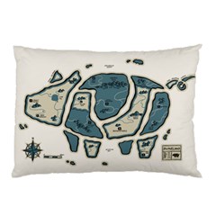 Map Of The Swine Islands Pillow Case (two Sides)