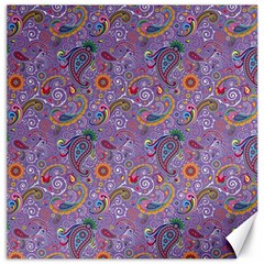 Purple Paisley Canvas 16  X 16  (unframed)