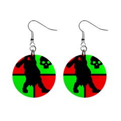 Angry Ogre Games Logo Mini Button Earrings by AngryOgreGames