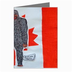 Big Foot A, Canada Flag Greeting Card by creationtruth