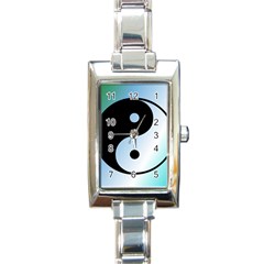 Ying Yang  Rectangular Italian Charm Watch