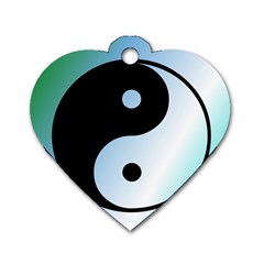 Ying Yang  Dog Tag Heart (one Sided)  by Siebenhuehner