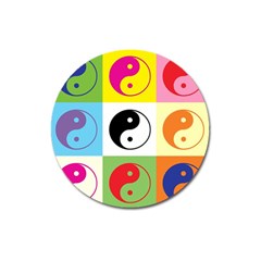 Ying Yang   Magnet 3  (round) by Siebenhuehner
