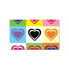 Hearts Sticker 100 Pack (rectangle) by Siebenhuehner