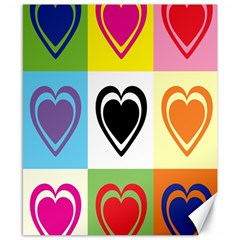 Hearts Canvas 8  X 10  (unframed) by Siebenhuehner