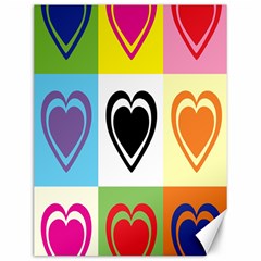 Hearts Canvas 12  X 16  (unframed) by Siebenhuehner