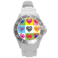 Hearts Plastic Sport Watch (large) by Siebenhuehner