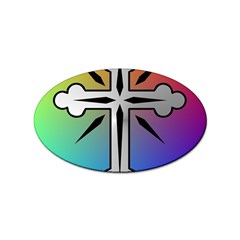 Cross Sticker (oval)