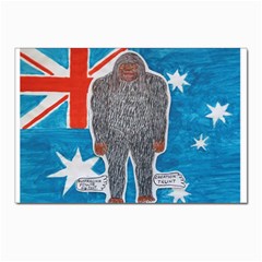 Big Foot A, Australia Flag Postcard 4 x 6  (10 Pack) by creationtruth