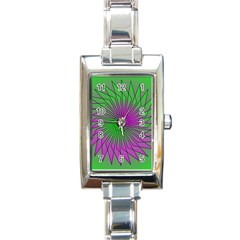 Pattern Rectangular Italian Charm Watch by Siebenhuehner