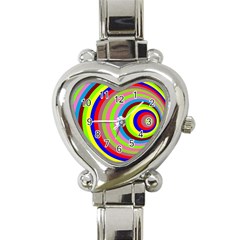 Color Heart Italian Charm Watch  by Siebenhuehner