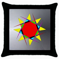 Star Black Throw Pillow Case by Siebenhuehner