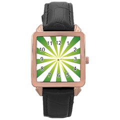 Pattern Rose Gold Leather Watch  by Siebenhuehner